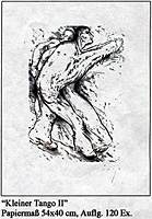 Günter Grass -Letzte Tänze- Lithographien, signiert und nummeriert -KLEINER TANGO II- in der Regio-Galerie, Basel und Grenzach.