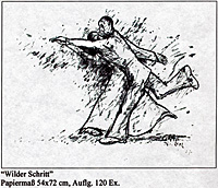 Günter Grass -Letzte Tänze- Lithographien, signiert und nummeriert -WILDER SCHRITT- in der Regio-Galerie, Basel und Grenzach.