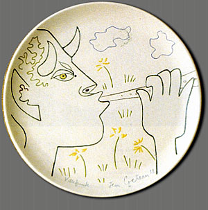 Keramik Objekte von Jean Cocteau in der Regio-Galerie - FLÛTISTE 195863