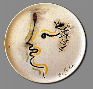 Keramik Objekte von Jean Cocteau in der Regio-Galerie - TILL L'ESPIÈGLE (EULENSPIEGEL) 1962